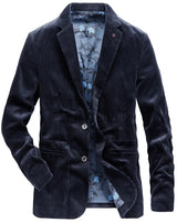 Cordblazer mit Knopfleiste – Emmett in Marineblau