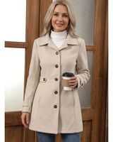 Amla | Damen Winterjacke für vielseitige Lagenlooks in Beige