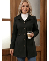 Amla | Damen Winterjacke für vielseitige Lagenlooks in Schwarz