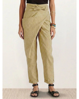 Angelika | Damen Freizeit High Waist Hose in Khaki