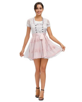 Anja | Damen Oktoberfest Dirndl mit Blumenmuster in Rosa