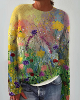 Annika | Damen Pullover mit Blumenmuster in Mehrfarbig
