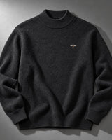 Slaven – Strick Pullover MIT Stehkragen in Dunkelgrau