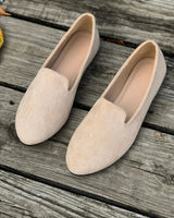 Pax | Bequeme Slip-On Flache Schuhe mit Spitzem Zehenbereich in Apricot