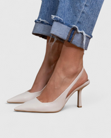 Bella - Stilvolle Orthopädische Pumps in Weißes Leder