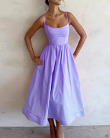 Ärmelloses Festliches Kleid Damen in Lila