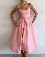 Ärmelloses Festliches Kleid Damen in Rosa