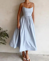 Ärmelloses Festliches Kleid Damen in Blau