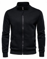 Aurelius | Herren Sweatjacke mit Stehkragen in Schwarz