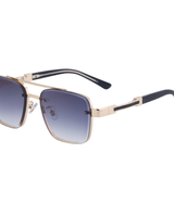 Aurora | Damen Retro Sonnenbrille Modern in Indigo (Schwarz)