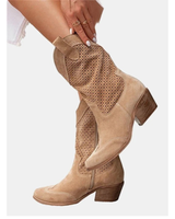 Ayla | Damen Orthopädische Stiefel mit Perforation in Braun
