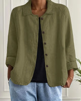 Athena | Rundhals Kurzarm Top in Oliv