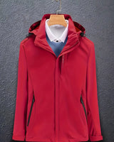 Irina | Damen Winddichte Winterjacke mit Kapuze in Rot