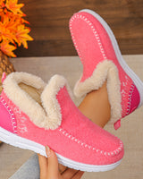 Aleeza - Lässige Haus Schuhe Mit Fleece Futter in Rosa