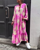 Ophelia - Langes Fließendes Kleid in Rosa (Fast ausverkauft)