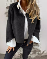 Keylah - Elegante Strick Jacke in Schwarz