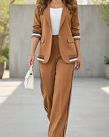 Victoria | Maßgeschneidertes Co-Ord Set in Braun