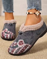 Dannelia – Bequeme Schuhe Aus Kunstfell in Grau