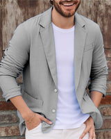 Balduin | Herren Casual Sakko mit Taschen in Silber