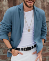 Balduin | Herren Casual Sakko mit Taschen in Blau