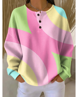 Barbara | Damen Pullover mit modernen Farben und Formen in Mehrfarbig