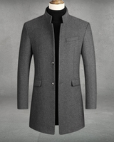 Bastian | Herren Elegante Winterjacke mit Knöpfen in Grau