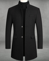 Bastian | Herren Elegante Winterjacke mit Knöpfen in Schwarz