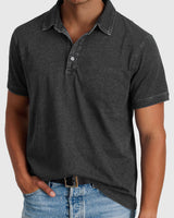 Bastian | Herren Kurzarm Poloshirt Regular Fit in Schwarz