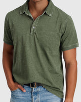 Bastian | Herren Kurzarm Poloshirt Regular Fit in Armeegrün