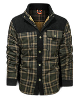 Rero | Herren Retro-Karohemd mit Fleece-Futter – Warmer Freizeitmantel in Schwarz