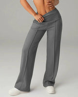 Samanda – Hose Mit Hoher Taille Und Weitem Bein in Grau