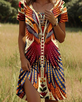 JULIA – Lebhaftes Kleid im Bohemian-Stil in Orange