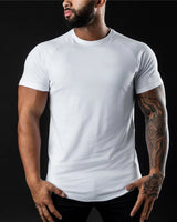 Herren Schlanke Passform Einfach T-Shirt in Weiß