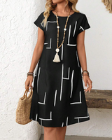 Delia - Soft-Touch-Sommerkleid in Schwarz