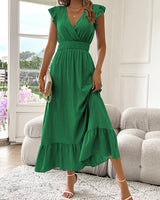 Gayasha - Elegantes Armelloses Kleid in Grün