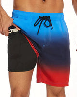 Benedikt | Herren Badeshorts mit Innenfutter in Rot