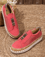 Bequeme Damen Slip-on Schuhe in Rot
