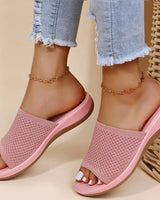 Bequeme Slide-Sandalen Damen in Rosa