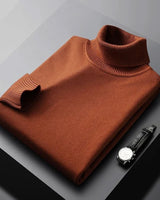 Bertram | Herren Rollkragenpullover Langarm in Rost