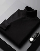 Bertram | Herren Rollkragenpullover Langarm in Schwarz