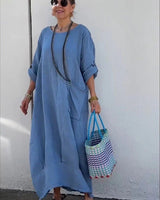 Leonore - Luftiges Oversized Kleid in Blau (Fast ausverkauft)