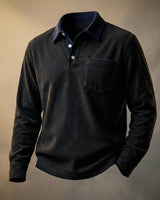 Orvion - Soft-Touch-Polohemd in Onyx Schwarz