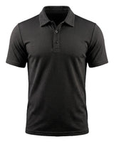 Dario | Atmungsaktives Stretch Poloshirt in Espresso Schwarz