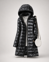 Damen ultraleichte Daunenjacke in Schwarz