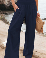 Valoria | Freizeithose mit weitem Bein in Dunkelblau