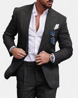 Michael™ | Sommeranzug (Jacke + Hose) in Schwarz