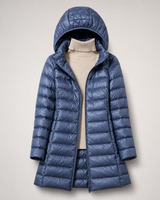 Damen ultraleichte Daunenjacke in Blau