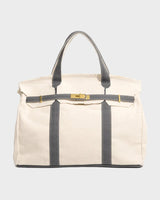 Boatkin Damen Tote Bag aus Canvas mit strukturierter Optik in Grau