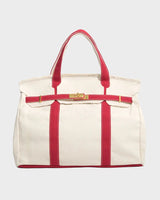 Boatkin Damen Tote Bag aus Canvas mit strukturierter Optik in Rosarot