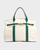 Boatkin Damen Tote Bag aus Canvas mit strukturierter Optik in Grün